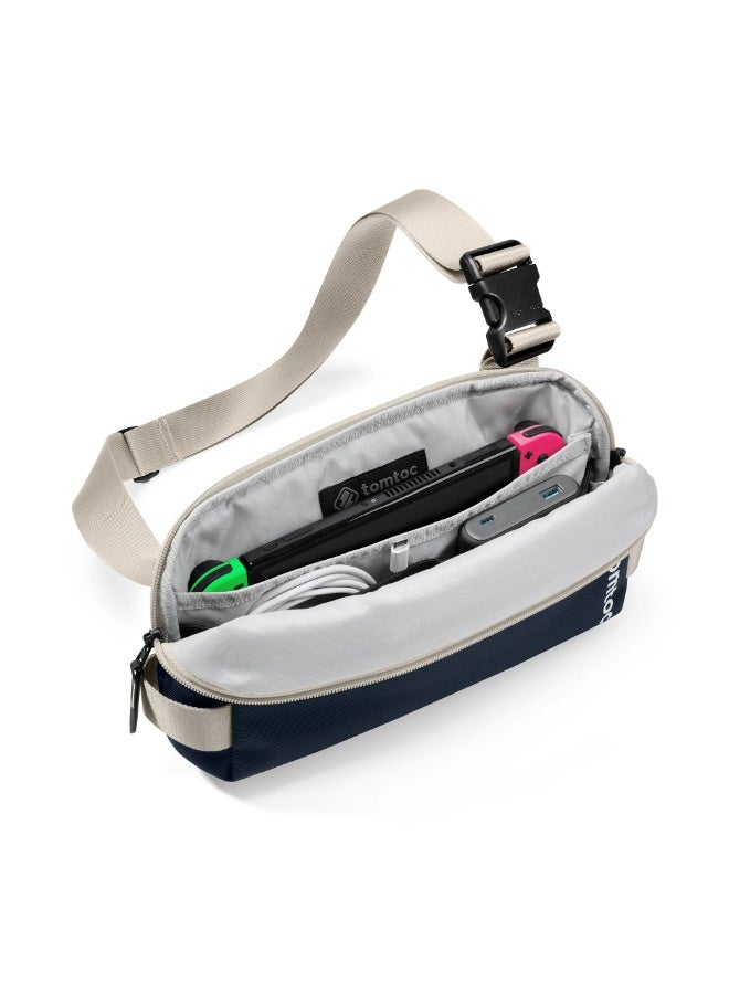Tomtoc Crossbody Sling Bag 3L Water-Resistant Lightweight Chest Bag Compatible with 8.3” iPad Mini, Nintendo Switch 2 / OLED – TOMTOC Explorer-T21 Small EDC Shoulder Bag for Men & Women Travel Hiking - Image 2