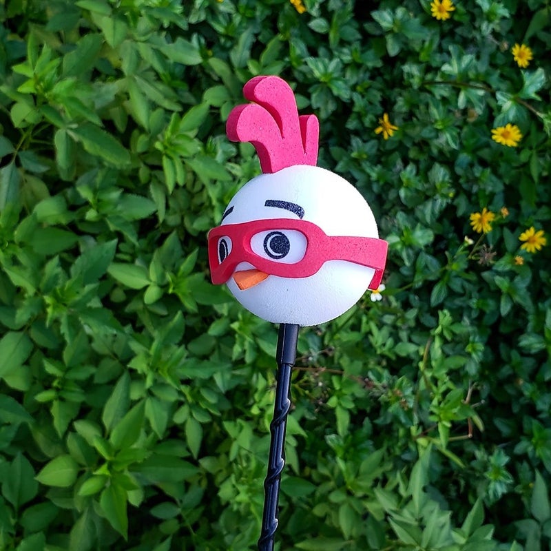 A Handmade EVA Smart Chicken Car Antenna Topper Suitable Durable And Weather Resistant With Red Glasses And Beak Design For External Vehicle Decoration Practical Chicken Car Additions - Image 1