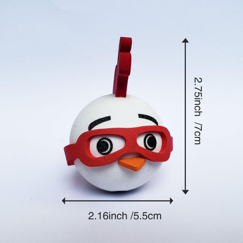 A Handmade EVA Smart Chicken Car Antenna Topper Suitable Durable And Weather Resistant With Red Glasses And Beak Design For External Vehicle Decoration Practical Chicken Car Additions - Image 3