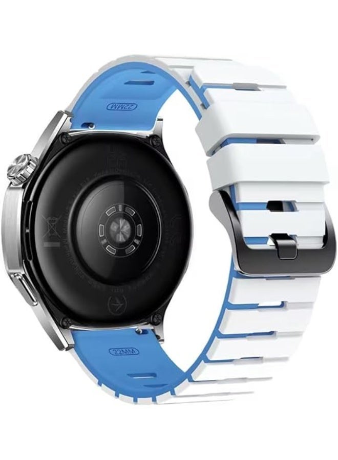 فكرة حزام سيليكون فاخر 22 مم لساعة Huawei Watch GT6 46 مم | GT6 Pro | GT5 46 مم | GT4 | GT2 GT3 46 مم | Watch 4/4 Pro | Watch 3/3 Pro | GT3 | GT3 Pro | GT Runner - Image 3