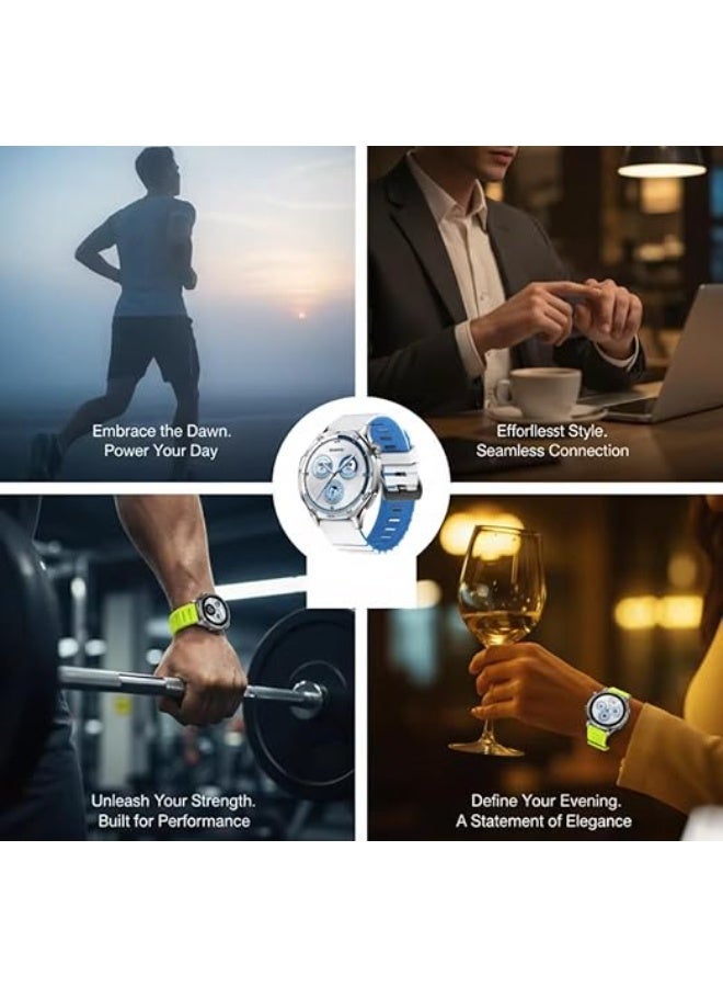 فكرة حزام سيليكون فاخر 22 مم لساعة Huawei Watch GT6 46 مم | GT6 Pro | GT5 46 مم | GT4 | GT2 GT3 46 مم | Watch 4/4 Pro | Watch 3/3 Pro | GT3 | GT3 Pro | GT Runner - Image 2