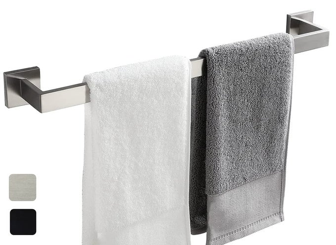 24 INCH TOWEL BAR FOR BATHROOMS 12162024283236 INCH STAINLESS STEEL 304 BRUSHED NICKEL TOWEL HOLDER MODERN SQUARE TOWEL ROD RUSTPROOF WALL MOUNT 1 BRUSHED NICKEL 24 INCH