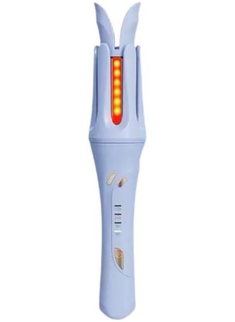 SAFENHAND Automatic Hair Curling Iron, Extensive Wide Reach 32mm Curling Tong Barrel, Ultra-Fast Heat With Led & 4 Temperature Setting 160°C-220°C, 2-Way Rotation (BLUE)