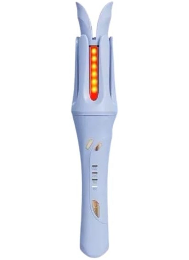 SAFENHAND Automatic Hair Curling Iron, Extensive Wide Reach 32mm Curling Tong Barrel, Ultra-Fast Heat With Led & 4 Temperature Setting 160°C-220°C, 2-Way Rotation (BLUE)
