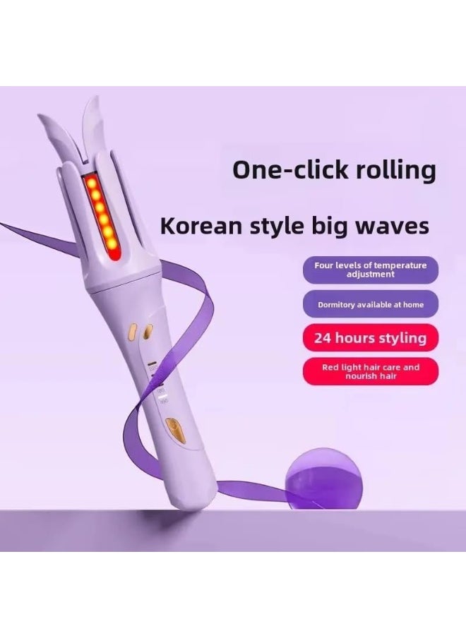 SAFENHAND Automatic Hair Curling Iron, Extensive Wide Reach 32mm Curling Tong Barrel, Ultra-Fast Heat With Led & 4 Temperature Setting 160°C-220°C, 2-Way Rotation (BLUE)