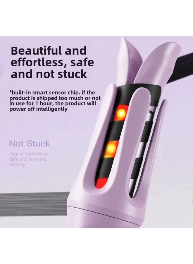 SAFENHAND Automatic Hair Curling Iron, Extensive Wide Reach 32mm Curling Tong Barrel, Ultra-Fast Heat With Led & 4 Temperature Setting 160°C-220°C, 2-Way Rotation (BLUE)