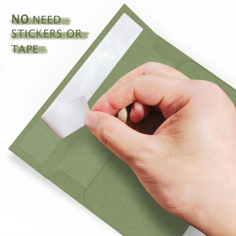 Goefun A7 Sage Green Envelopes 100 Pack, Goefun 5x7 Self Seal Printable Envelopes for Invitation, 5x7 Gift Cards, Birthday, Baby Shower, 5.25 x 7.25 in, 120GSM - Image 4