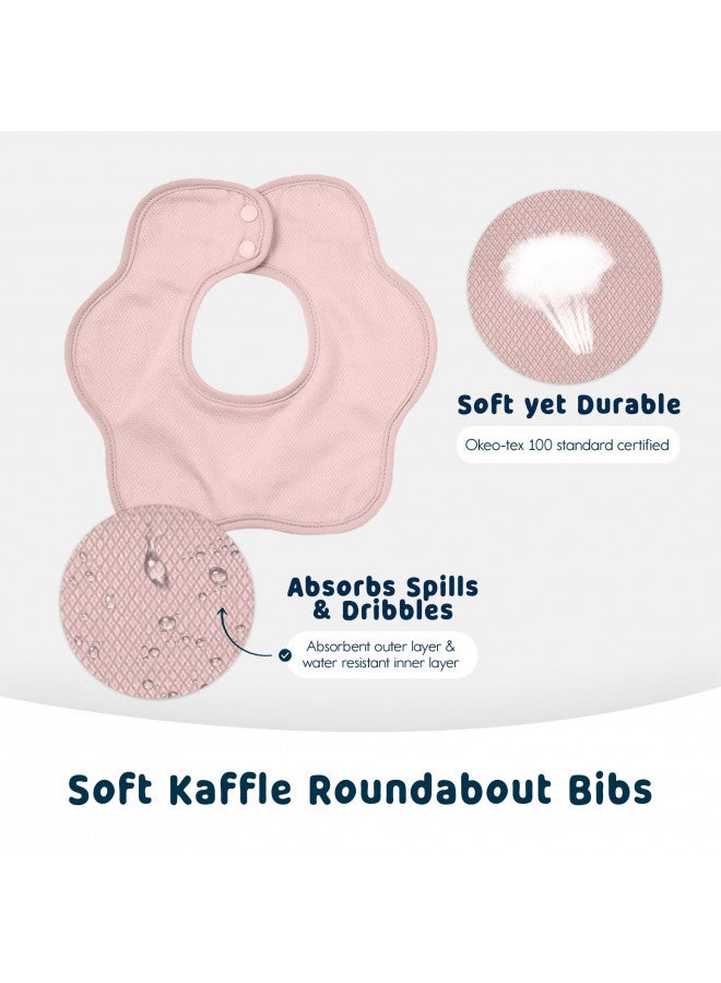 Tiny Twinkle Roundabout Drool Bibs 3 Pack - 360 Rotating Waterproof and Absorbent Teething Baby Bibs (Cinnamon Set 3-Pack) - Image 4