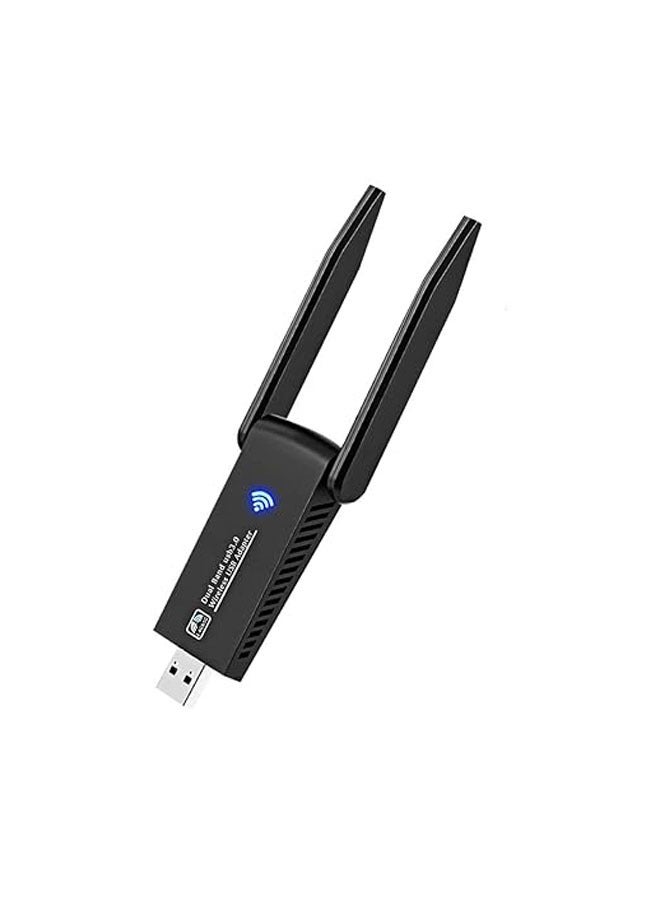general Wi-Fi Adapter 1300Mbps Dual Band 5GHz/2.4GHz, USB 3.0, Adjustable Antenna Long Range WiFi Receiver, Strong Signal, WiFi Adapter for PC Desktop Laptop Compatible with Windows 10/7/8/8.1/XP, Mac OS - Image 1