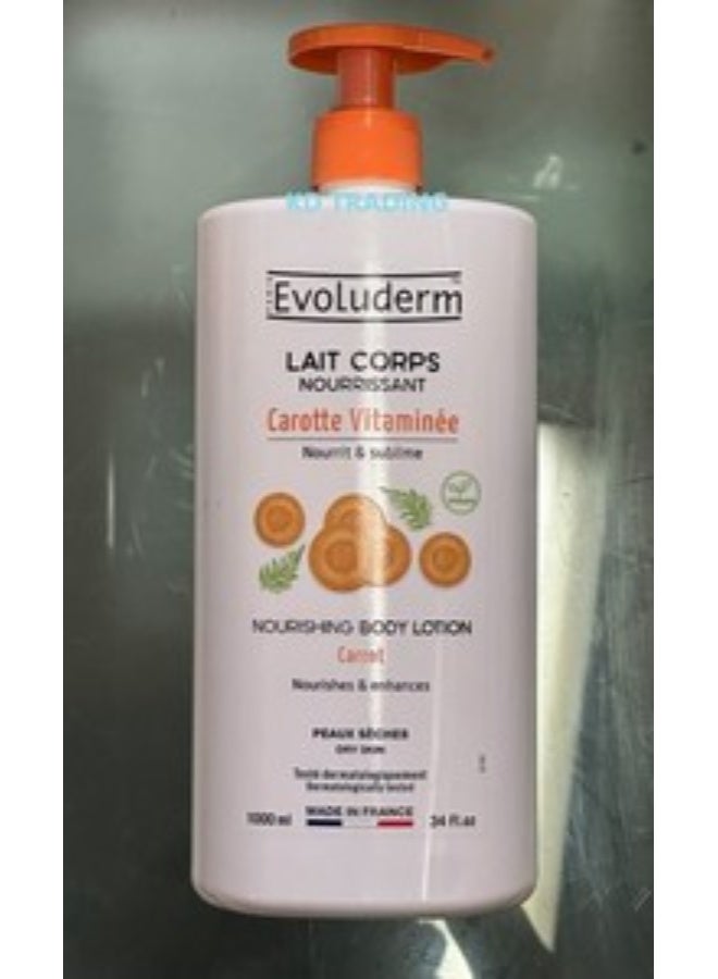 Evoluderm Carotte Vitaminée Nourishing Body Lotion 1L - Image 2