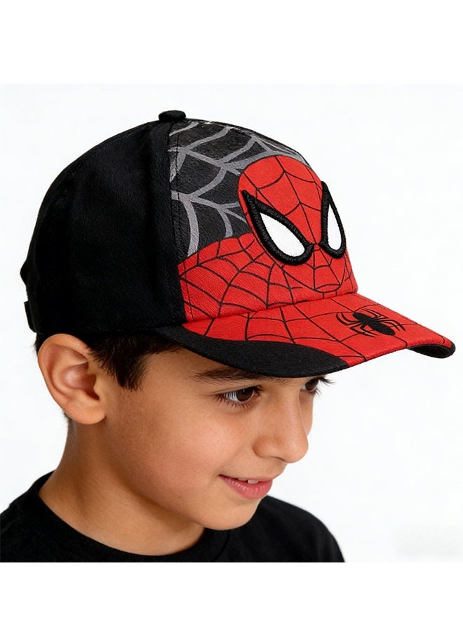 قبعة بيسبول مارفل سبايدرمان للأولاد من سن 3 إلى 9 سنوات قبعة سبايدرمان قطنية قابلة للتنفس للأطفال الصغار مثالية للعب في الهواء الطلق والرياضة المدرسية وركوب الدراجات والمشي لمسافات طويلة والمغامرات اليومية وهدية خاصة - Image 3