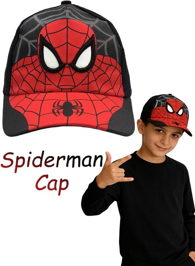 قبعة بيسبول مارفل سبايدرمان للأولاد من سن 3 إلى 9 سنوات قبعة سبايدرمان قطنية قابلة للتنفس للأطفال الصغار مثالية للعب في الهواء الطلق والرياضة المدرسية وركوب الدراجات والمشي لمسافات طويلة والمغامرات اليومية وهدية خاصة - Image 1