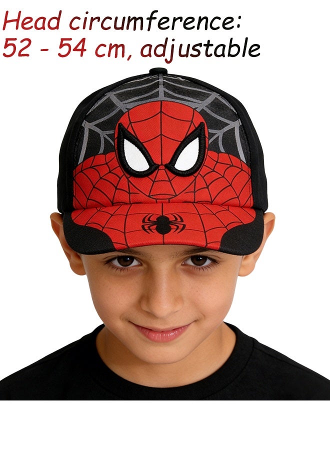 قبعة بيسبول مارفل سبايدرمان للأولاد من سن 3 إلى 9 سنوات قبعة سبايدرمان قطنية قابلة للتنفس للأطفال الصغار مثالية للعب في الهواء الطلق والرياضة المدرسية وركوب الدراجات والمشي لمسافات طويلة والمغامرات اليومية وهدية خاصة - Image 2