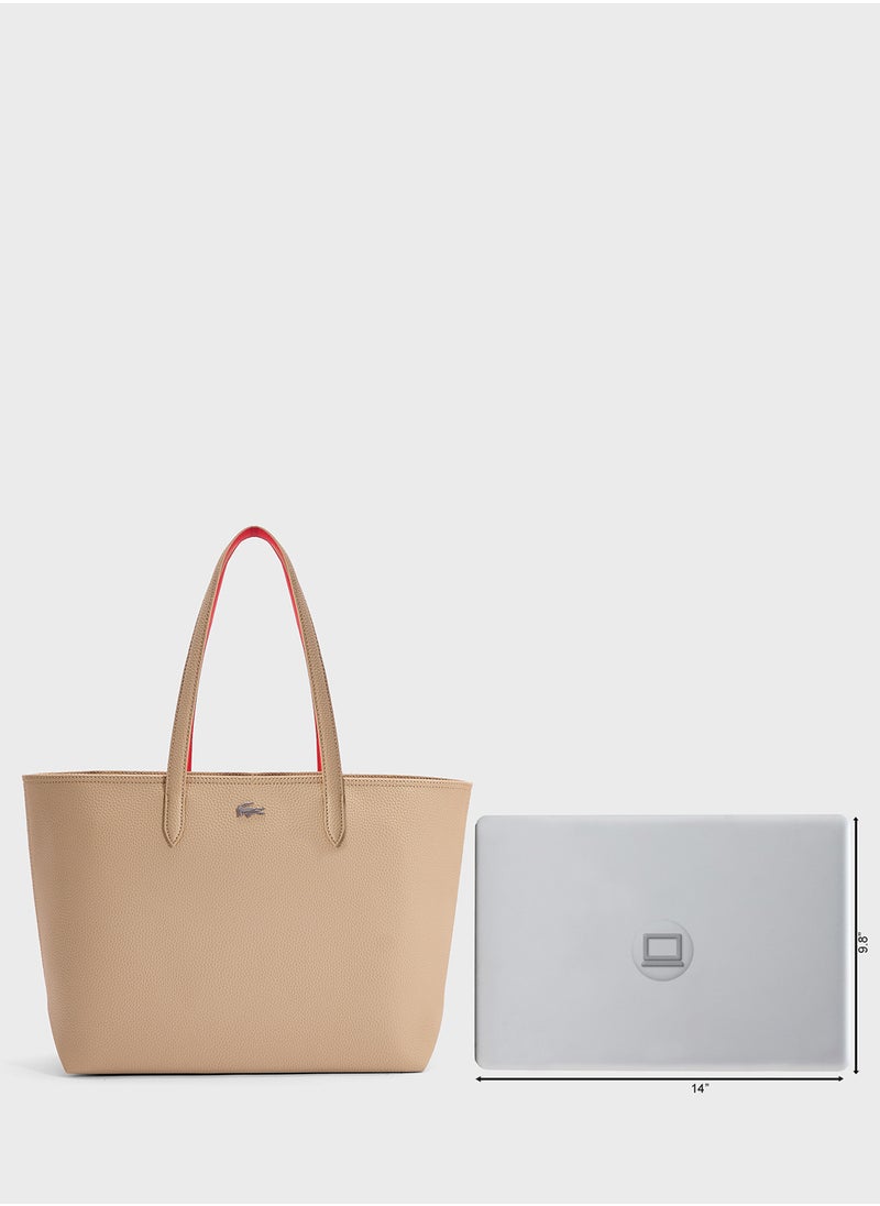 LACOSTE - Essentials Top Handle Zip Over Tote - Image 1