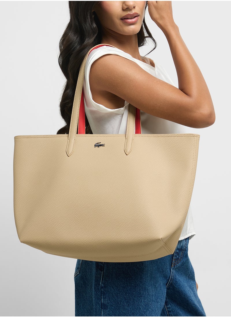 LACOSTE - Essentials Top Handle Zip Over Tote - Image 1