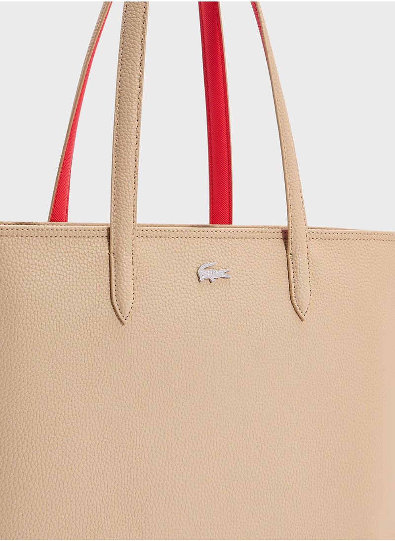 LACOSTE - Essentials Top Handle Zip Over Tote - Image 1