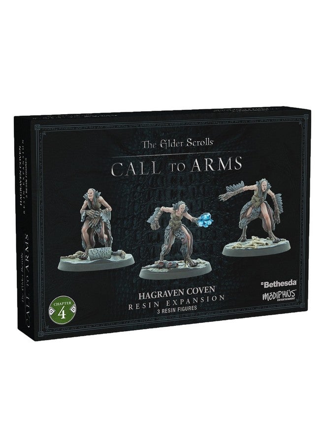 Modiphius Entertainment: The Elder Scrolls: Call to Arms: Hagraven Coven - 3 Figures, 32mm Unpainted Resin RPG Miniatures, Scenic Bases, Chapter 4 - Image 1