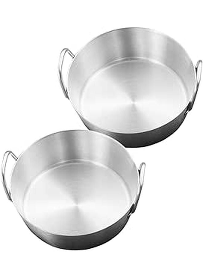 2Pcs Stainless Steel Dipping Bowls With Double Handles For Sauce Snacks And Condiments - Image 1