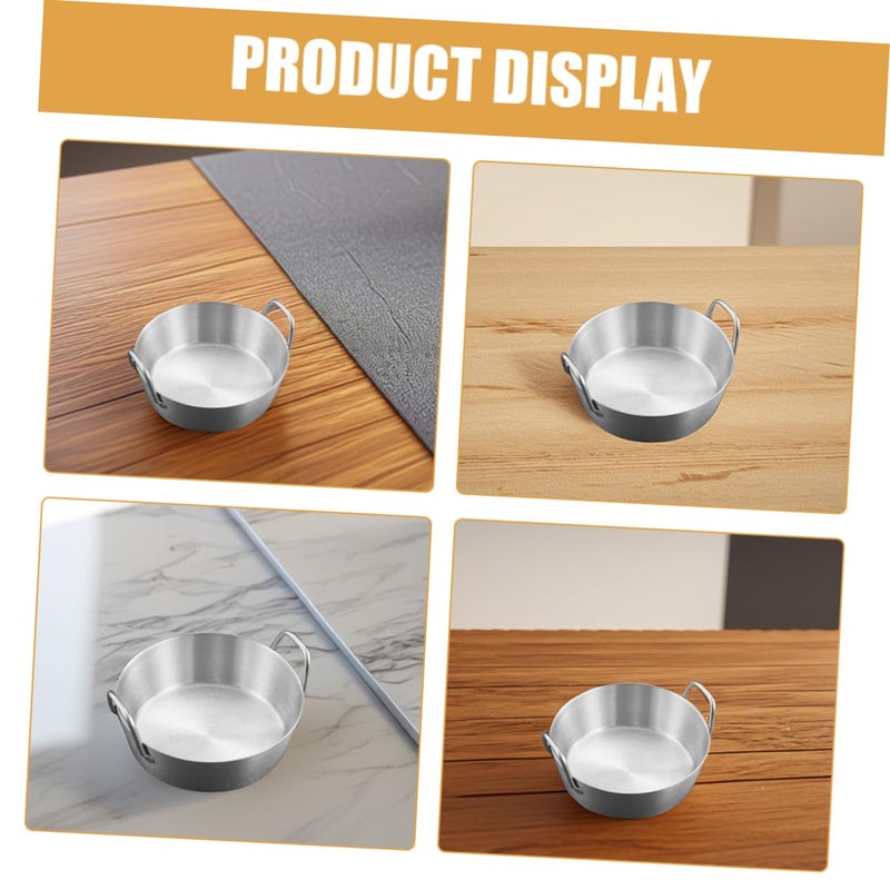 2Pcs Stainless Steel Dipping Bowls With Double Handles For Sauce Snacks And Condiments - Image 4