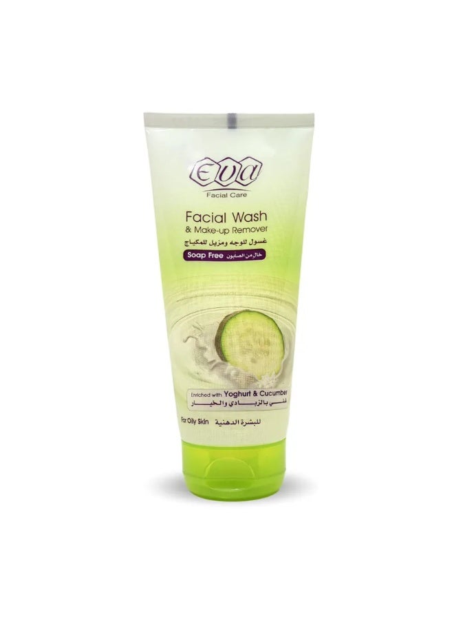 Eva Face Wash and Makeup Remover with Yogurt and Cucumber 150ml for oily skin