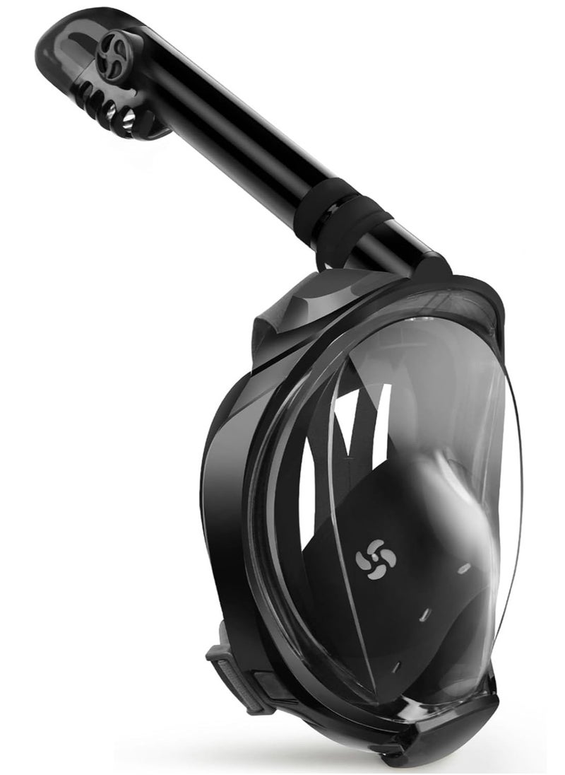 Beauenty Full Face Snorkel Mask for Adults with Latest Dry Top System, Foldable 180 Degree Panoramic View Snorkeling Mask with Camera Mount, Safe Breathing, Anti-Leaku0026Anti-Fog, Adjustable Straps  - Image 1