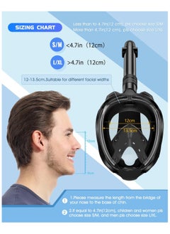 Beauenty Full Face Snorkel Mask for Adults with Latest Dry Top System, Foldable 180 Degree Panoramic View Snorkeling Mask with Camera Mount, Safe Breathing, Anti-Leaku0026Anti-Fog, Adjustable Straps  - Image 4