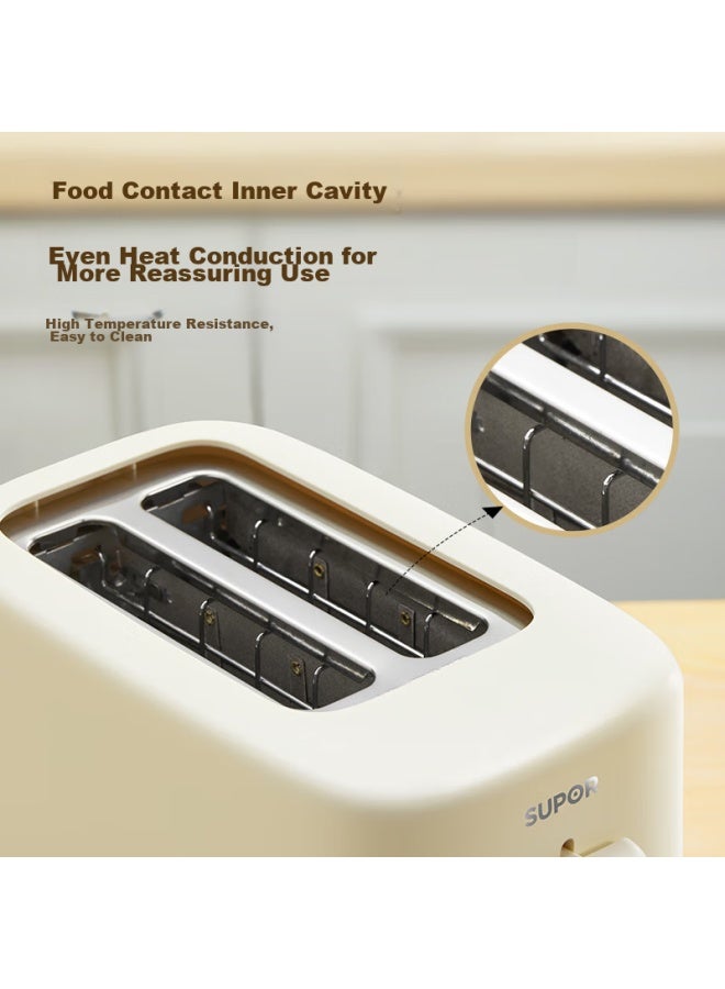 Supor Bread Maker, Toaster, Breakfast Machine, Toast, Sandwich, Bagel Maker, Double-sided, Home Multi-function Light Meal Machine, 6 Heat Settings, Baking With Dust Cover, 800w, 3d Fast Heating, Dj805 - Image 2