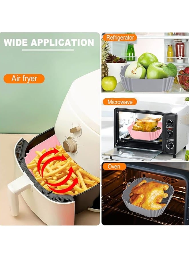 2-Pack Square Silicone Air Fryer Liners - 8 Inch Reusable Liners - Image 4