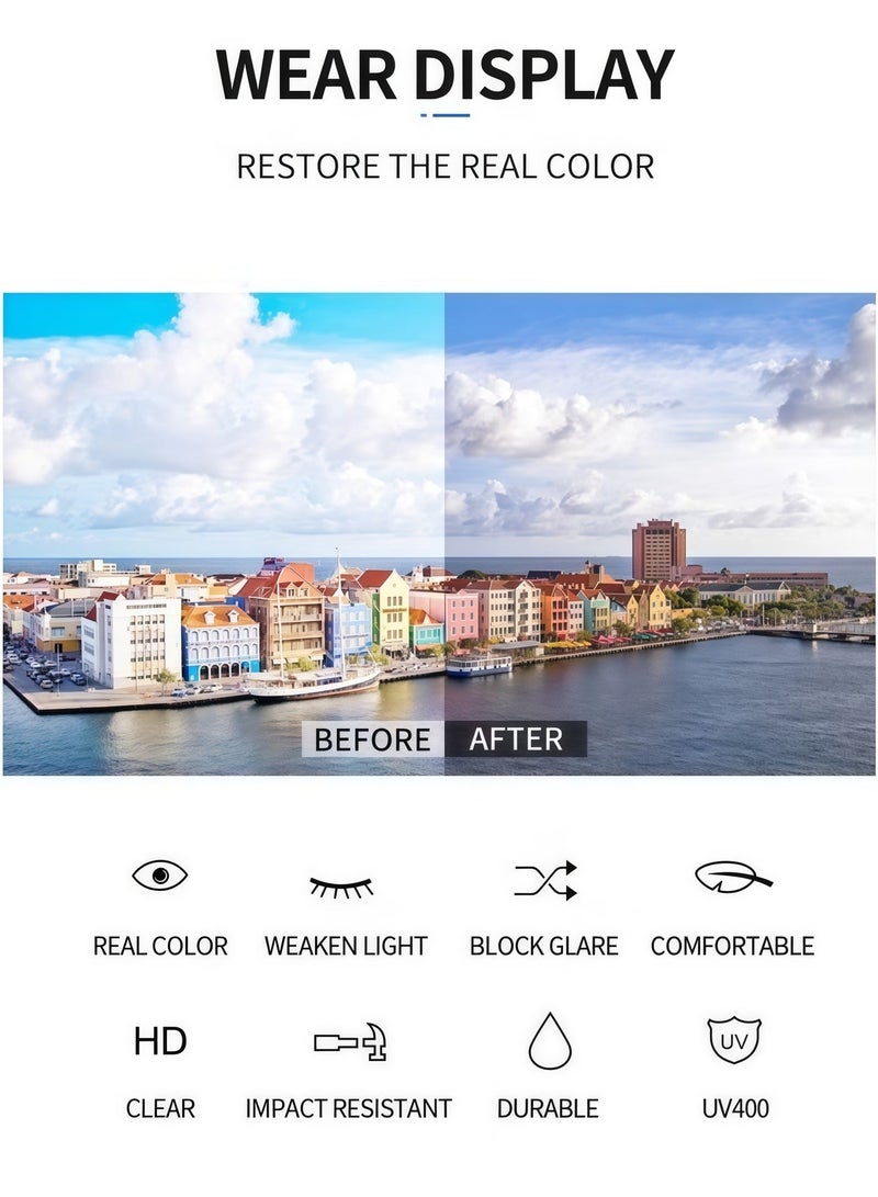 Gasin UV Resistant Frameless Personalized Sunglasses, A Must-Have for Commuting and Self Driving with a Fashionable Feel - Image 3