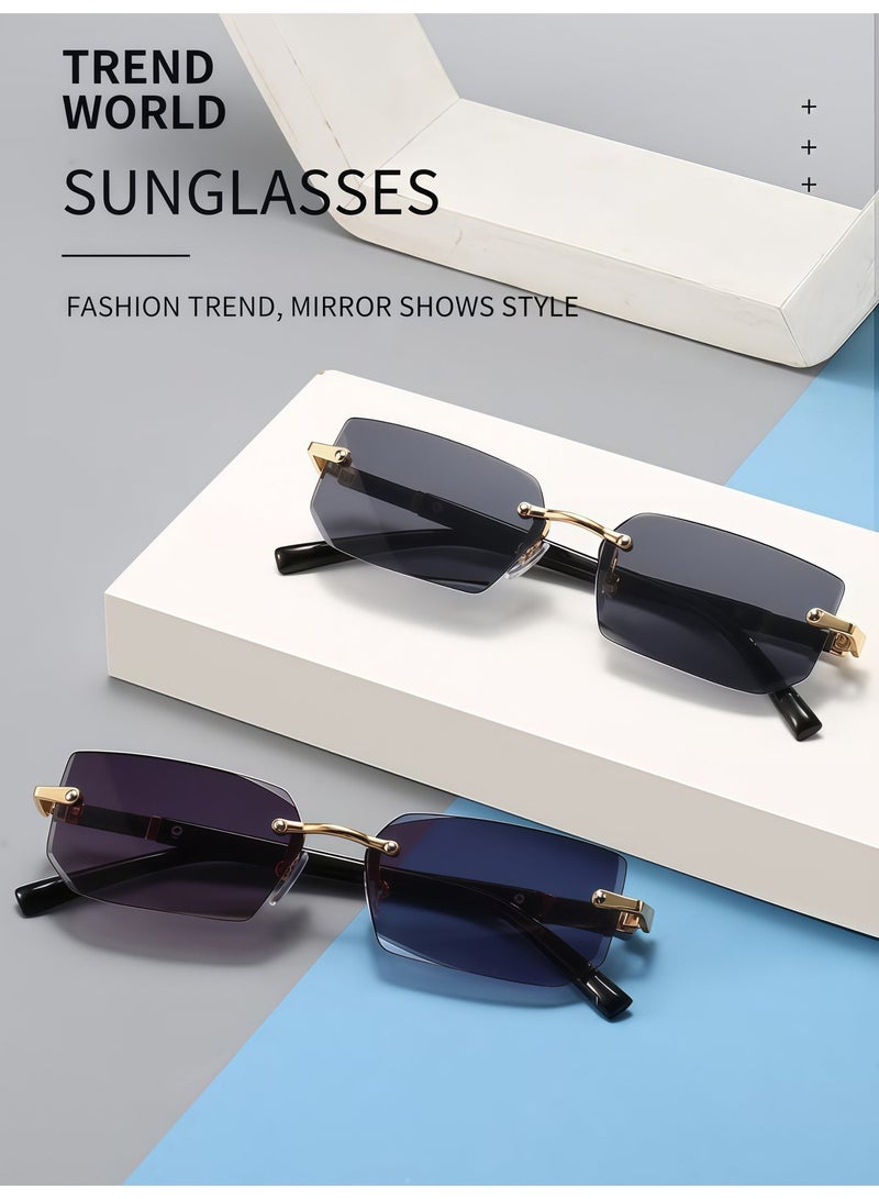 BlueHole UV Resistant Frameless Personalized Sunglasses, A Must-Have for Commuting and Self Driving with a Fashionable Feel - Image 2