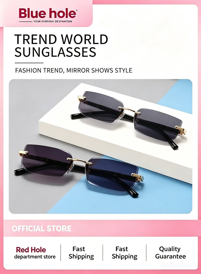 BlueHole UV Resistant Frameless Personalized Sunglasses, A Must-Have for Commuting and Self Driving with a Fashionable Feel - Image 1
