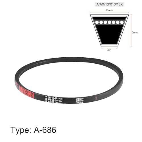 uxcell A686 VBelts 686mm Inner Girth 13mm Top Width 8mm Thickness ASection Rubber Drive Transmission Belt 2pcs - Image 3