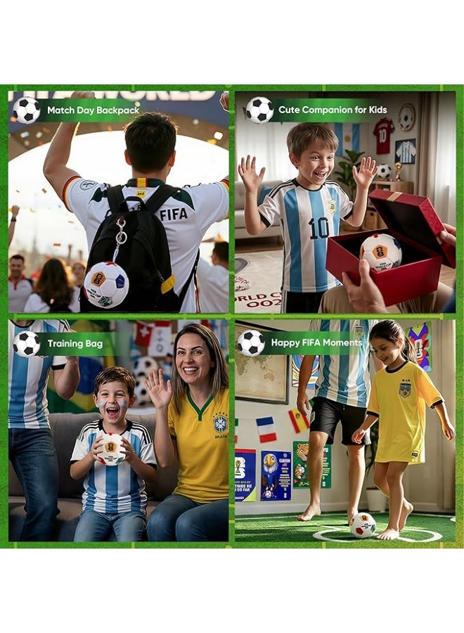 MESUCA FIFA World Cup 2026 Soccer Ball Plush Toy, 4.72" Mini Soccer Ball for Bag Charms, Kids Gift, World Cup 2026 Merchandise Fan Accessory - Image 3