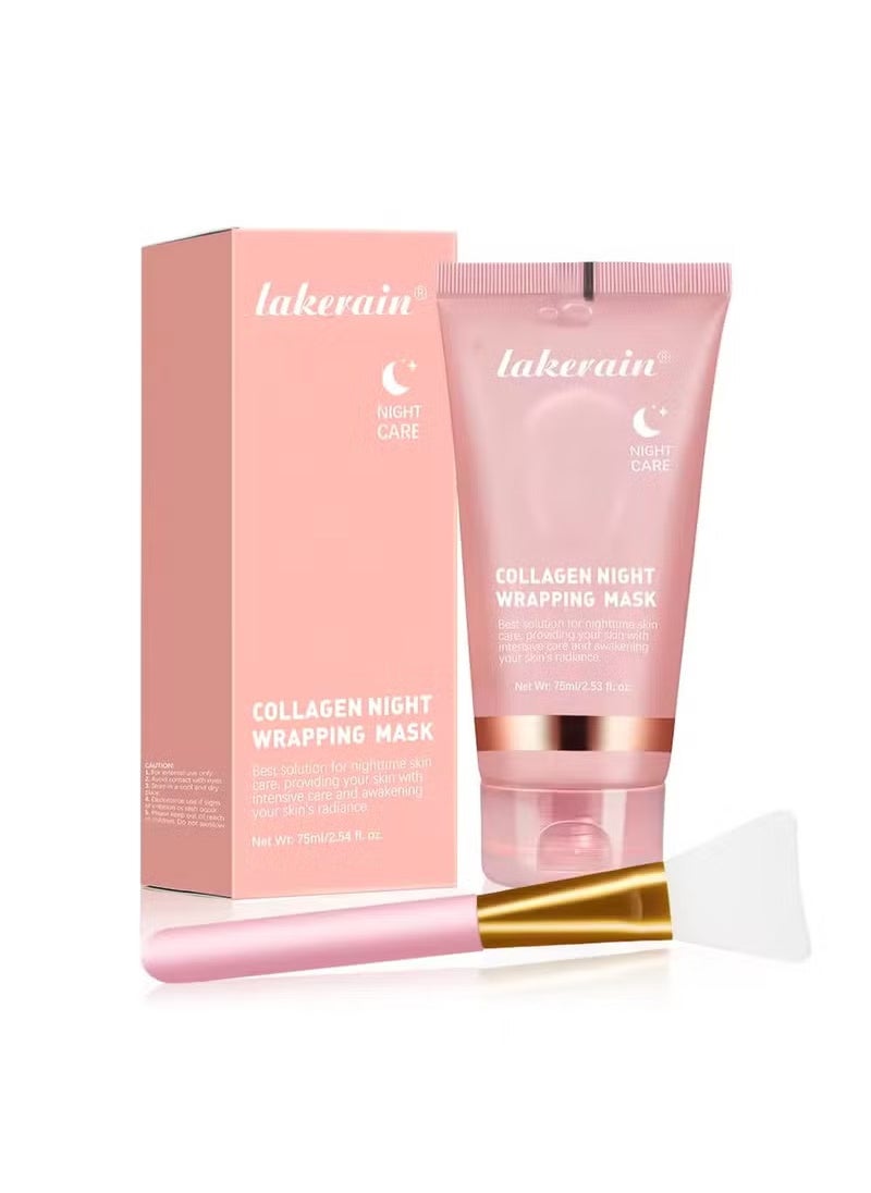 lakerain Korean Deep Collagen Mask Peel Off Mask Face Anti Wrinkle Lifting Skin Care Masks Bio Pack Night Wrapping Woman Overnight Skin  - Image 1