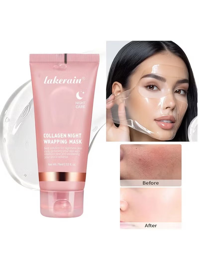 lakerain Korean Deep Collagen Mask Peel Off Mask Face Anti Wrinkle Lifting Skin Care Masks Bio Pack Night Wrapping Woman Overnight Skin  - Image 2