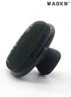 WAOKN Black Square Silicone Facial Beauty and Cleaning Brush, Facial Pore Cleaning and Facial Cleansing Brush, Manual Waterproof Cleansing and Skincare Cleansing Brush, Deep Cleansing of Pores  - Image 1