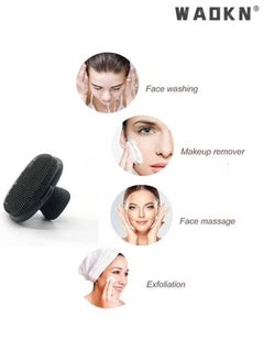 WAOKN Black Square Silicone Facial Beauty and Cleaning Brush, Facial Pore Cleaning and Facial Cleansing Brush, Manual Waterproof Cleansing and Skincare Cleansing Brush, Deep Cleansing of Pores  - Image 5