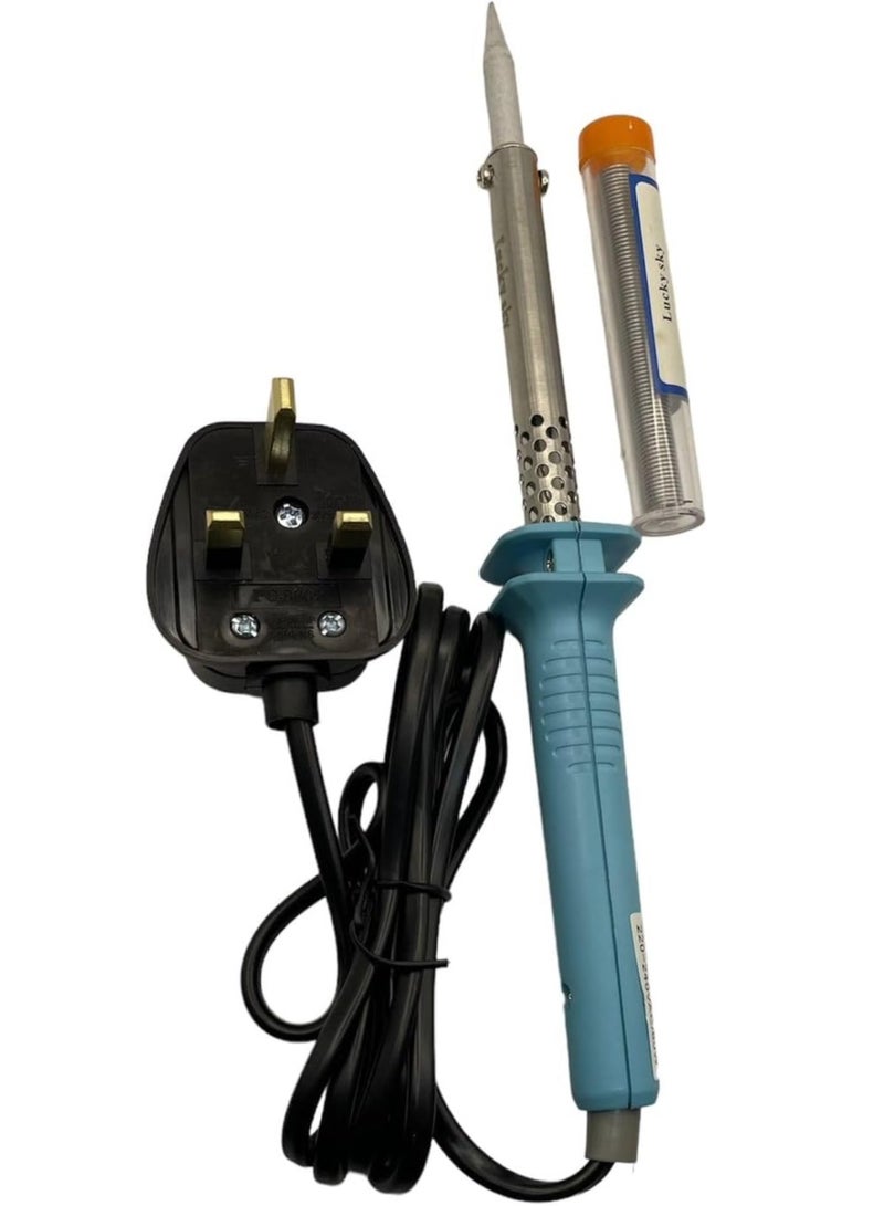 Lucky Sky Professional Electric Soldering Iron 3Pin Uk Plug With 20 gm Solder Wire. (40, Watts) - Image 2