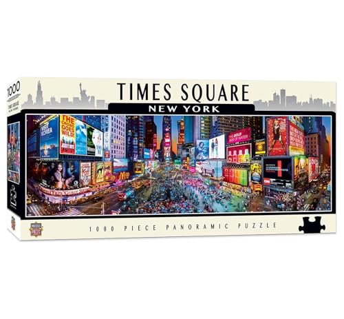 MasterPieces Cityscape Panoramics 1000 Puzzles Collection - Times Square Panoramic 1000 Piece Jigsaw Puzzle - Image 1