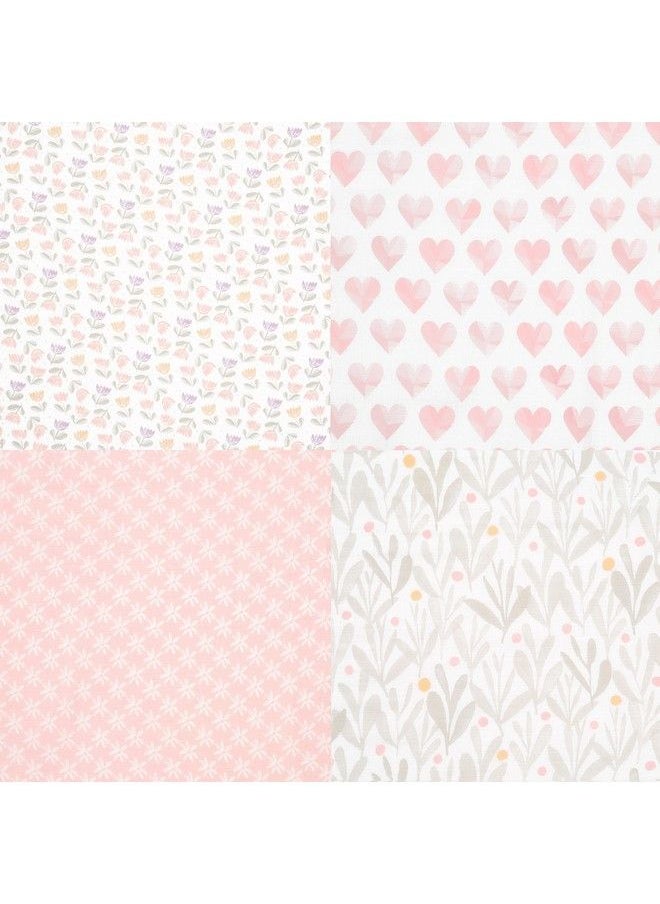 aden + anais بطانية Swaddle الأساسية، بطانيات موسلين بوتيك للبنات والأولاد، قماطات استقبال الأطفال، مجموعة تقميط مثالية لحديثي الولادة والرضع، هدايا استحمام مثالية، عبوة من 4 قطع من قطعة قلبي  - Image 4