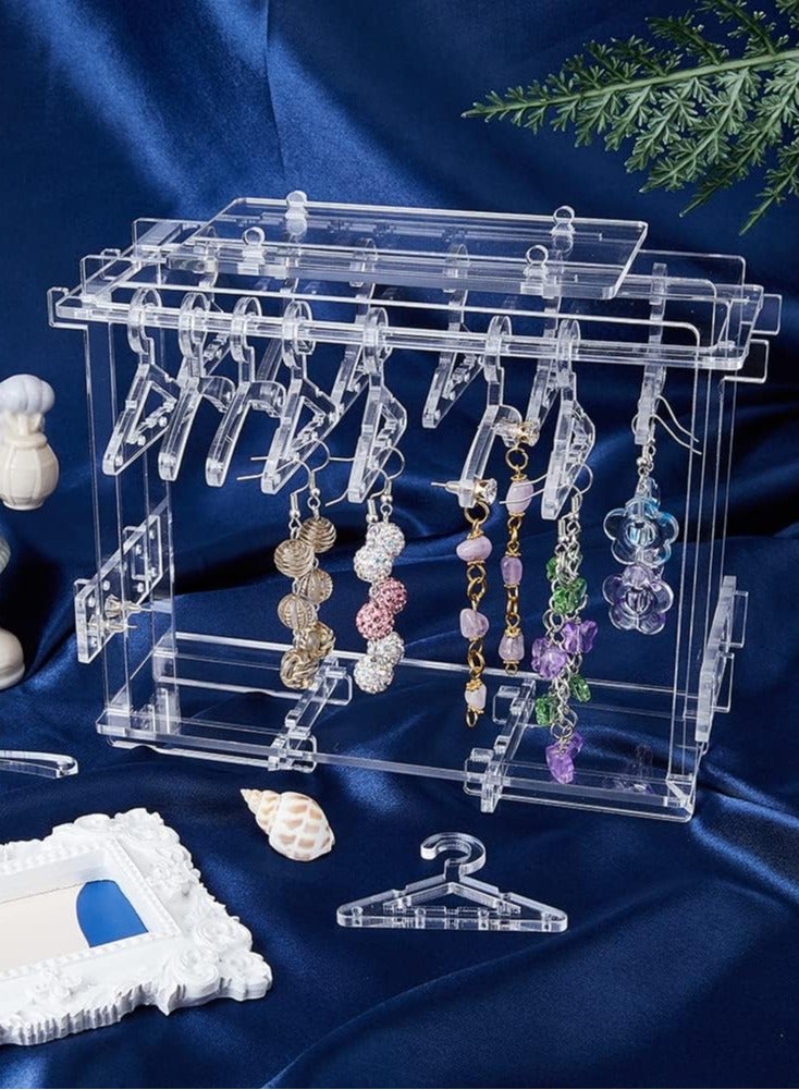 TPGP Acrylic Earring Holder Rack with 8 Mini Coat Hangers – Transparent Jewelry Display Stand for Women and Girls  - Image 5