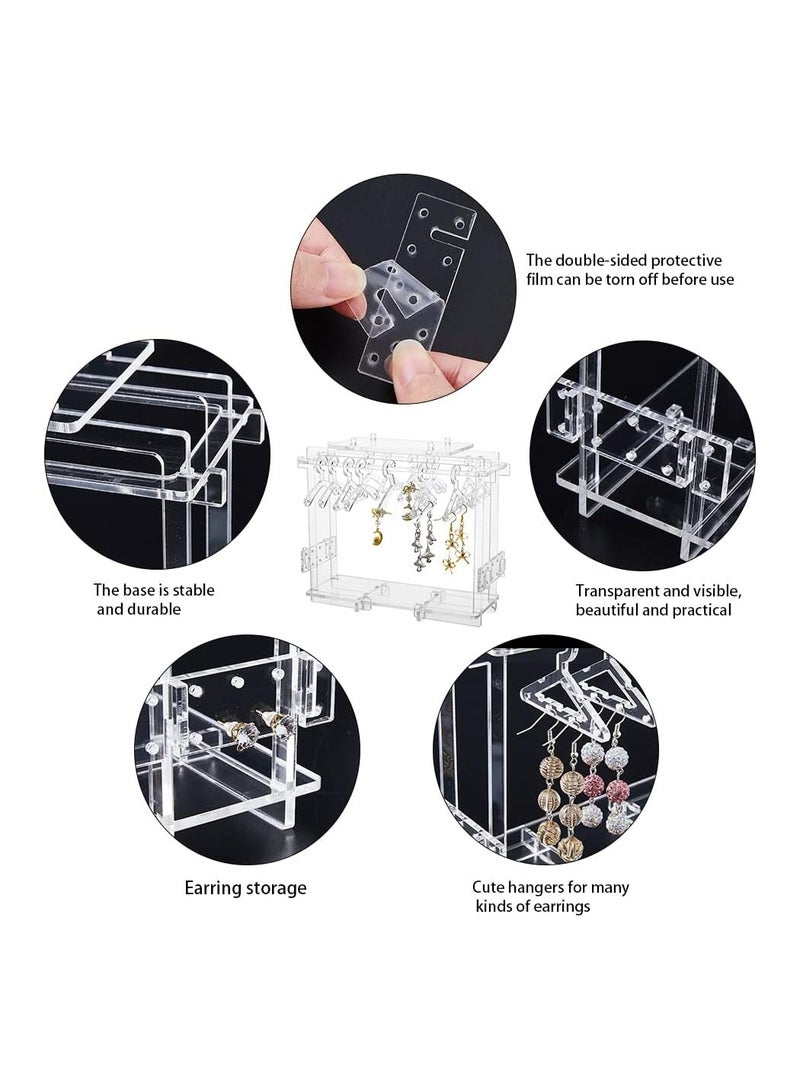 TPGP Acrylic Earring Holder Rack with 8 Mini Coat Hangers – Transparent Jewelry Display Stand for Women and Girls  - Image 2