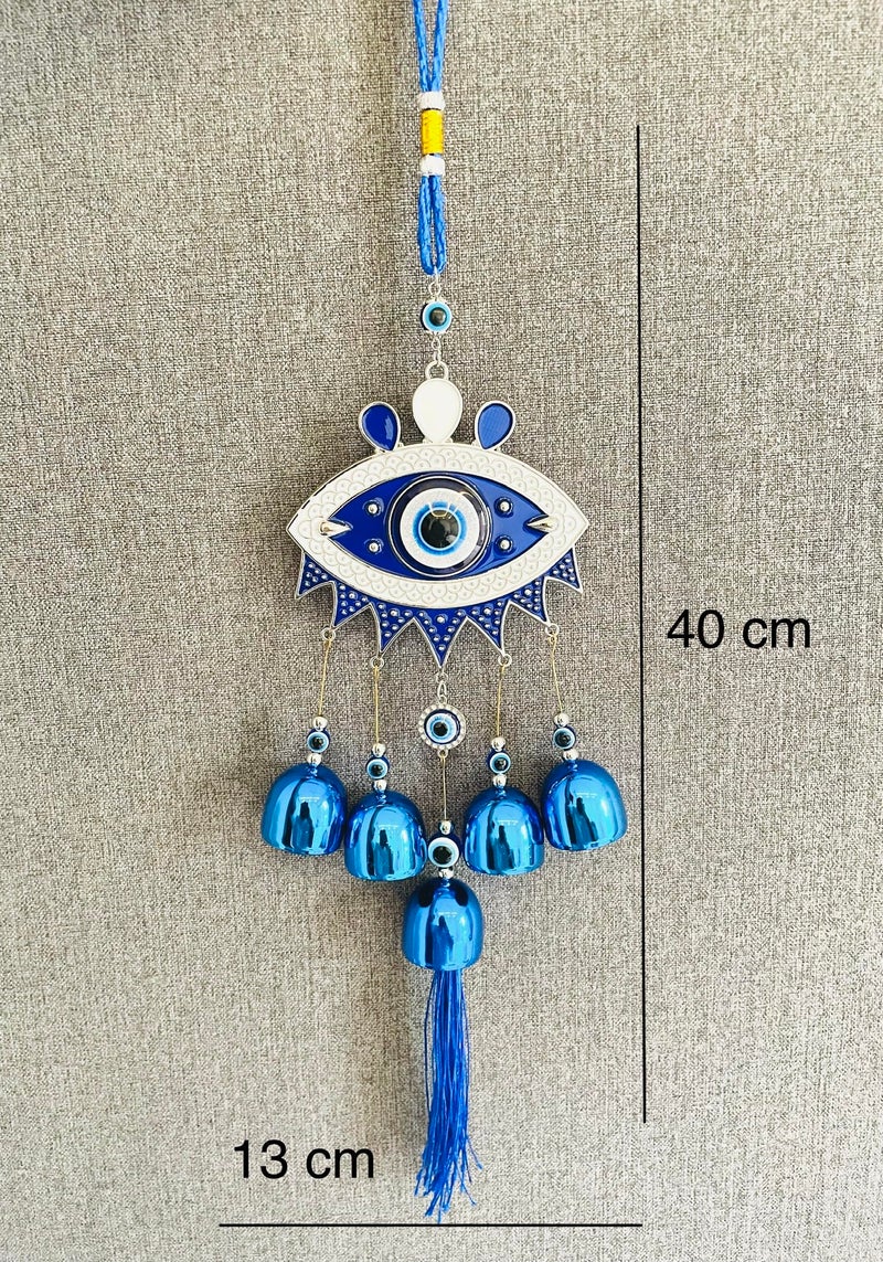 WARMINGO DE WARMINGO Evil Eye Hanging for Home & Office | Main Door Entrance Wall Hanging for Positive Vibes & Removes Negative Energy Nazar Battu | Evil Eye 5 Bells - Image 5