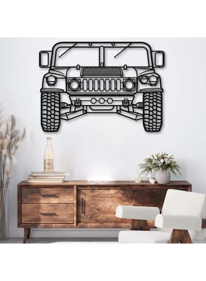 Metal Wall Decor with Car Motif – Hummer 1 - Image 1