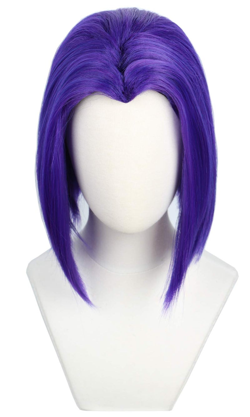 VIOlife Codeven Short Hair Wigs Halloween Costume Cosplay Wig for Women (purple) - Image 2