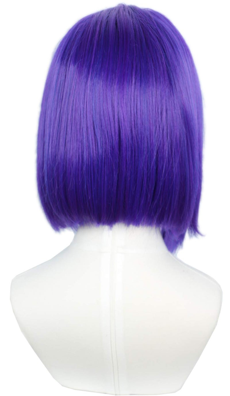 VIOlife Codeven Short Hair Wigs Halloween Costume Cosplay Wig for Women (purple) - Image 5