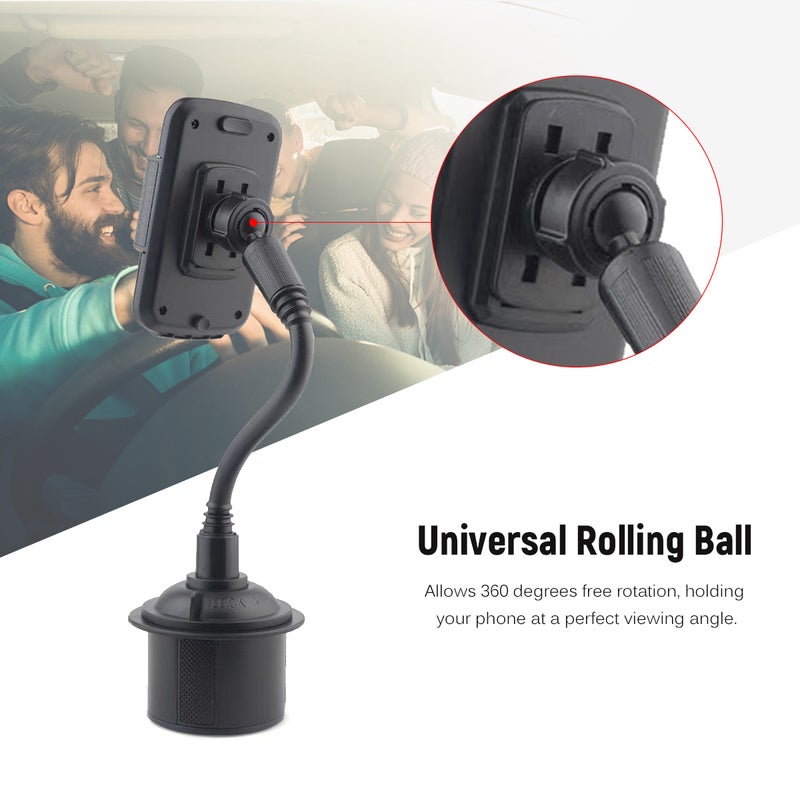 Car Cup Holder Phone Mount Adjustable Cell Phone Cradle Universal Smartphone Mount for Mobile Phone with Width of 55-92mm - Image 4