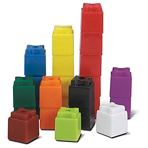 hand2mind Interlocking UniLink Math Linking Cubes, Plastic Cubes, Color Sorting, Connecting Cubes, Math Manipulatives, Counting Cubes for Kids Math, Math Cubes, Counters for Kids Math (Set of 100) - Image 1