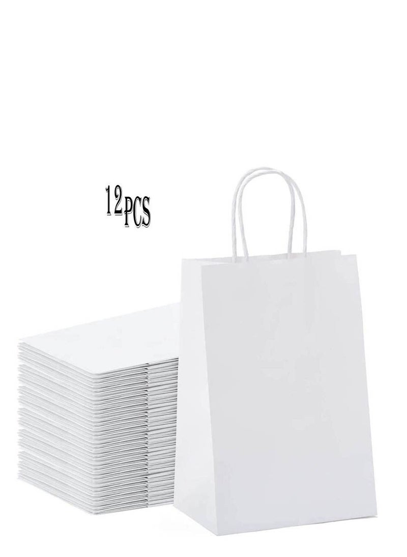 co arma 12-Piece Paper Gift Bags With Handle Set White  - Image 1