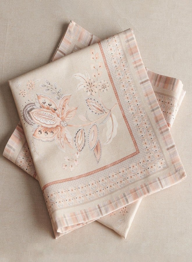 ميزون دي هيرمين مناديل ميزون دي هيرمين، قطن ممشط فاخر 100%، مقاس 20 بوصة × 20 بوصة، طقم من 4 مناديل عشاء، مناديل قماشية مزخرفة قابلة للغسل، مثالية لتناول الطعام، وحفلات البوفيه، والتخييم - بنقشة زهور سوسايتي - Image 4